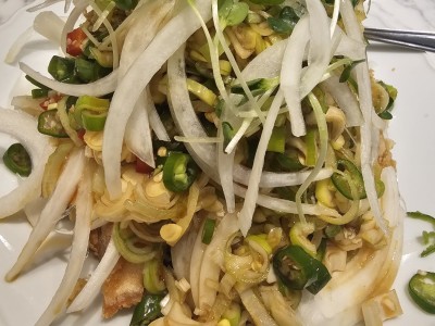 フライドチキンと辛味チャンポン